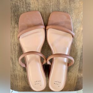 Women’s A new day nude scrappy block heel sandals